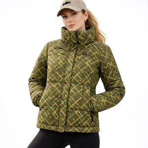 OAKLEY Women's Icon Tech Down Puffer Jacket in Abstract Green S